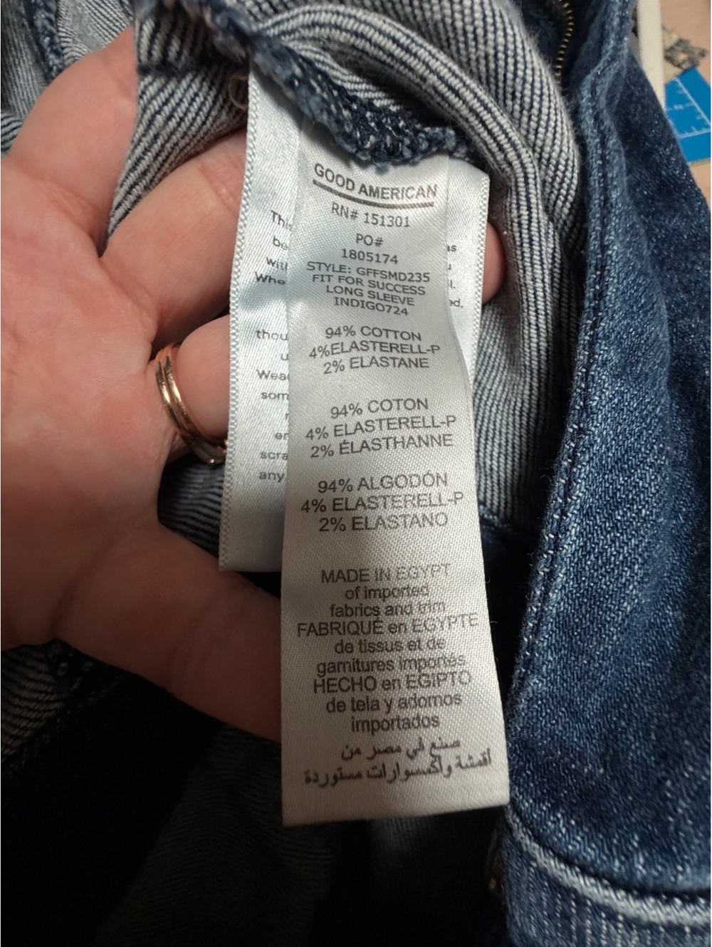Good American Fit For Success Denim Midi Dress Size M Dark Wash Utility - Picture 5 of 7